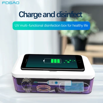 10W Wireless Charger UV Sterilizer Box For Mobile Phone Watch Eyeglasses Jewelry Disinfecting box Bactericidal Lamp Sanitizer
10W Wireless Charger UV Sterilizer Box For Mobile Phone Watch Eyeglasses Jewelry Disinfecting box Bactericidal Lamp Sanitizer