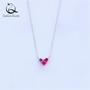 New Beautiful Temperament Fashion Jewelry Love 925 Sterling Silver Sweet Heart Shaped Red Crystal Pendant Necklaces N304
New Beautiful Temperament Fashion Jewelry Love 925 Sterling Silver Sweet Heart Shaped Red Crystal Pendant Necklaces N304