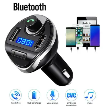 T20 Bluetooth Car Kit Handsfree Wireless In-Car FM Transmitter MP3 Radio Adapter 5V 3.4A 2 USB Car Fast Charger TF Card USB Disk
T20 Bluetooth Car Kit Handsfree Wireless In-Car FM Transmitter MP3 Radio Adapter 5V 3.4A 2 USB Car Fast Charger TF Card USB Disk