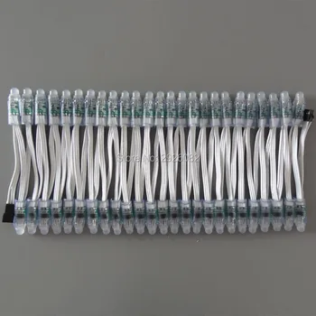 18AWG wire 100pcs/set 5V addressable 12mm WS2811 led pixel module node lamp RGB full color light;all WHITE wire,waterproof IP68
18AWG wire 100pcs/set 5V addressable 12mm WS2811 led pixel module node lamp RGB full color light;all WHITE wire,waterproof IP68