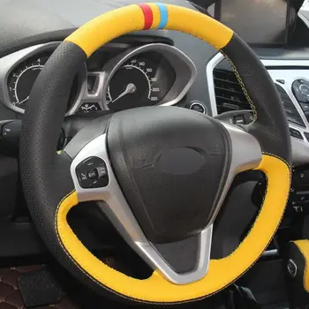 For Ford Fiesta EcosportCustom Made Anti Slip Yellow Black Leather Car Steering Wheel Cover anti-slip for all season comfortable
For Ford Fiesta EcosportCustom Made Anti Slip Yellow Black Leather Car Steering Wheel Cover anti-slip for all season comfortable