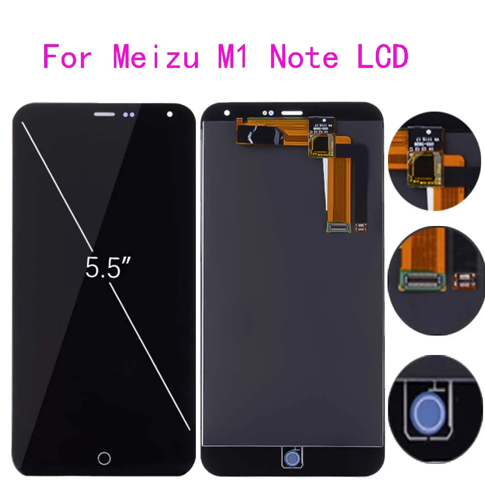 

5.5"AAA Quality LCD For Meizu M1 Note LCD Display With Touch Screen Digitizer Cellphone Assembly Parts For Meilan Note M463U LCD