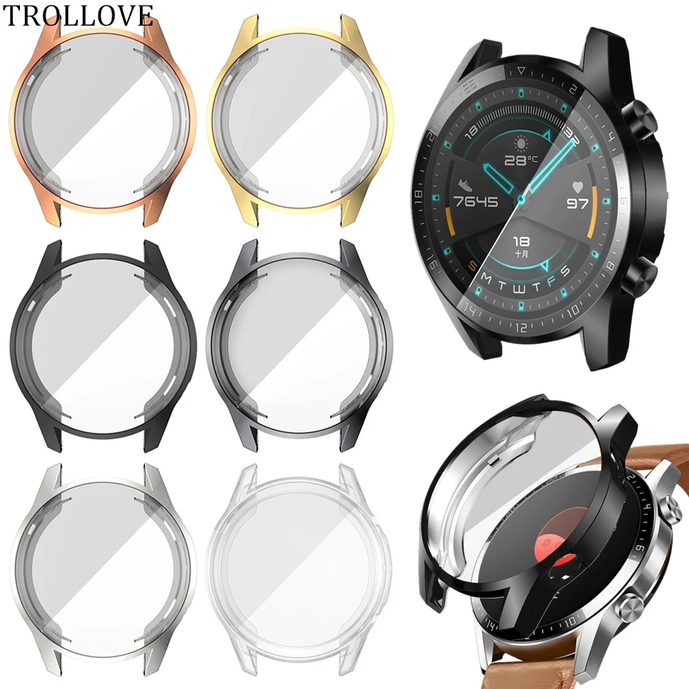 Защитный чехол для Huawei Watch GT 2 46 мм 42 GT2 360 из ТПУ HUAWEI 2E GT2E защитный экрана|Часы Чехлы|