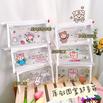 Cartoon Transparent Cosmetic Bag Travel Waterproof Wash PVC Makeup Bag Girls Large Capacity Organizer Pouch Travel Accessories
Cartoon Transparent Cosmetic Bag Travel Waterproof Wash PVC Makeup Bag Girls Large Capacity Organizer Pouch Travel Accessories