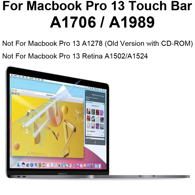 Matte screen protector for Macbook Pro 13 Touch Bar A1706 A1989 A2159 No TouchBar A1708 anti-glare film guard protection |