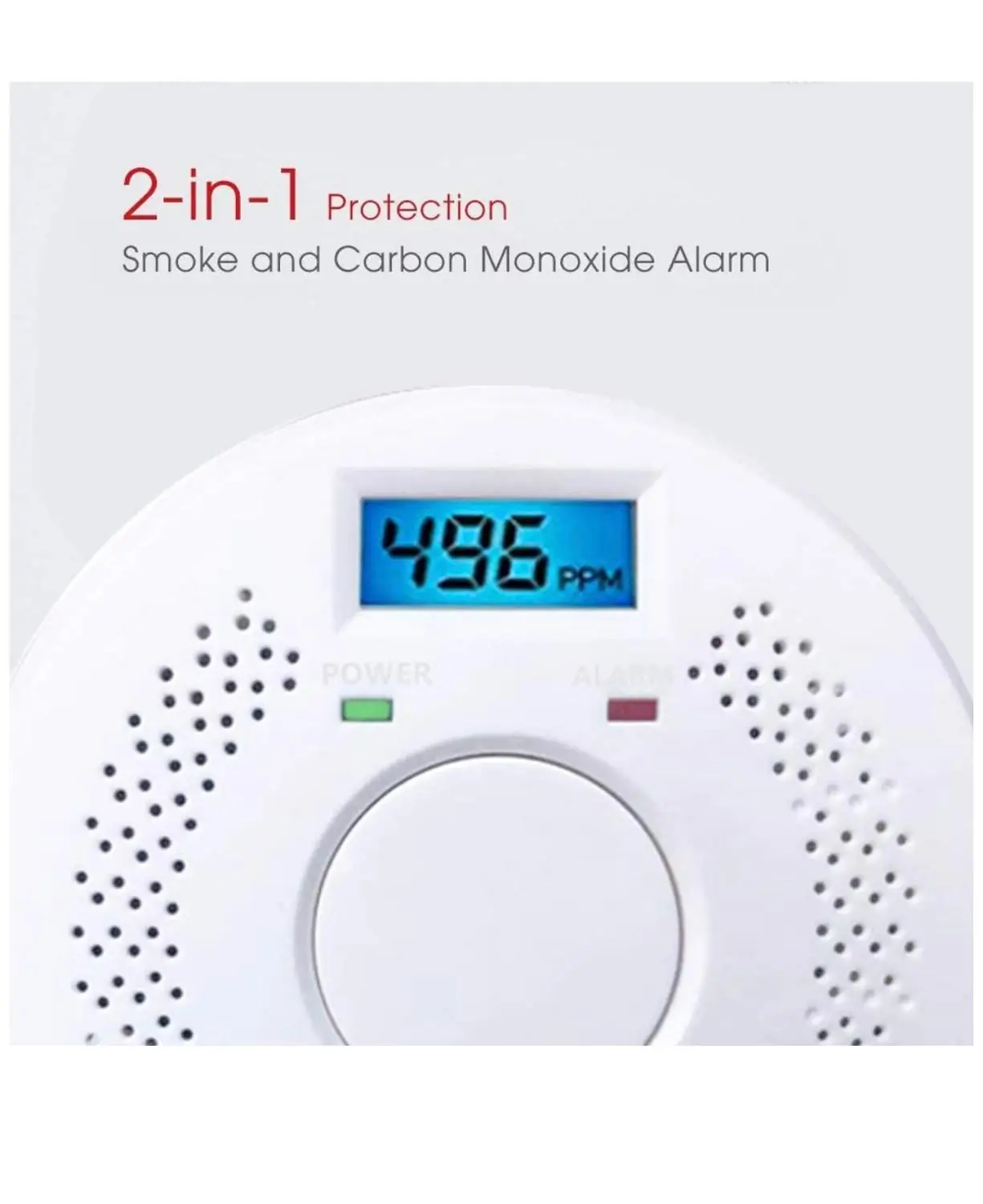 Combination Smoke and Carbon Monoxide Detector Battery Operated with Display,Smoke CO Alarm Detector
Combination Smoke and Carbon Monoxide Detector Battery Operated with Display,Smoke CO Alarm Detector