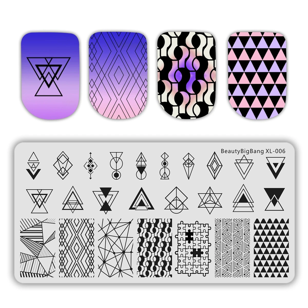BeautyBigBang Stamping Plate Nail Art Striped Line Flower Geometry Picture Puzzle Rectangle Nail Stamp Template Mold
BeautyBigBang Stamping Plate Nail Art Striped Line Flower Geometry Picture Puzzle Rectangle Nail Stamp Template Mold