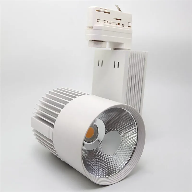 Светодиодный Трековый светильник высокой мощности 40 Вт COB 2 провода 3 4 рельсовый