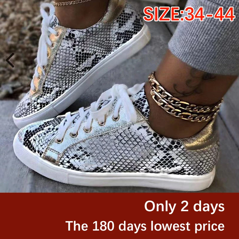 Women Snake Printing PU Leather Vulcanized Shoes Lace up Female Sneakers Fashion 2019 New Platform Woman Shoes Walking Footwear
Women Snake Printing PU Leather Vulcanized Shoes Lace up Female Sneakers Fashion 2019 New Platform Woman Shoes Walking Footwear