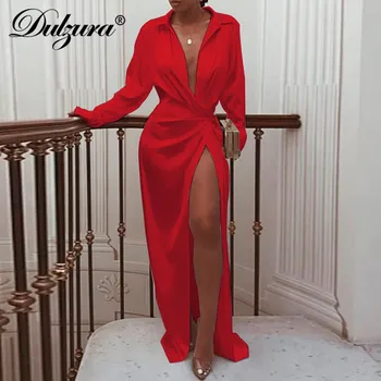 Dulzura satin midi wrap shirt dress long sleeve high slit sexy bandage party 2019 autumn winter clothes festival dinner outfit
Dulzura satin midi wrap shirt dress long sleeve high slit sexy bandage party 2019 autumn winter clothes festival dinner outfit