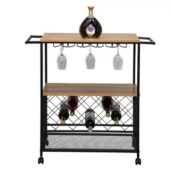 Kitchen Serving Cart Bar Buffet Wine Rack Glass Holder Wine Rack Cart Kitchen Rolling Storage Bar Wood Table Serving Trolley
Kitchen Serving Cart Bar Buffet Wine Rack Glass Holder Wine Rack Cart Kitchen Rolling Storage Bar Wood Table Serving Trolley