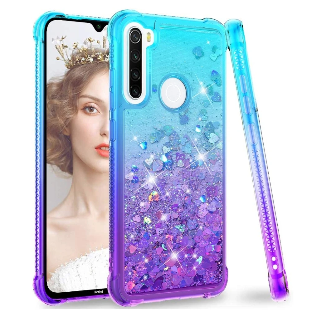 Quicksand Case For Xiaomi Redmi Note 8 Pro Gradient Glitter Soft Silicone Cover K20 Mi 9T 7A | Мобильные телефоны и