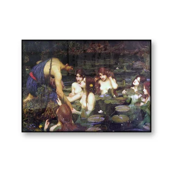 Hylas and the Nymphs John William Waterhouse Vintage Poster Oil Painting Reproduction Retro Wall Art Picture Home Decoration 
Hylas and the Nymphs John William Waterhouse Vintage Poster Oil Painting Reproduction Retro Wall Art Picture Home Decoration