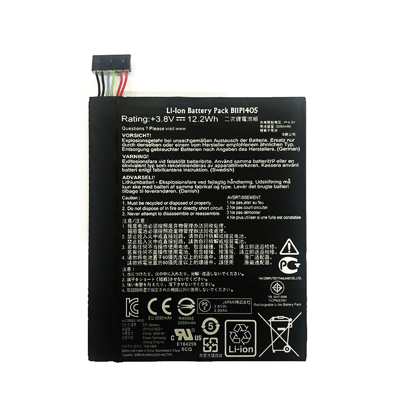 NEW Original 4800mAh B11P1405 battery for ASUS MeMO Pad 7 ME70CX K01A High Quality Battery+Tracking Number
NEW Original 4800mAh B11P1405 battery for ASUS MeMO Pad 7 ME70CX K01A High Quality Battery+Tracking Number