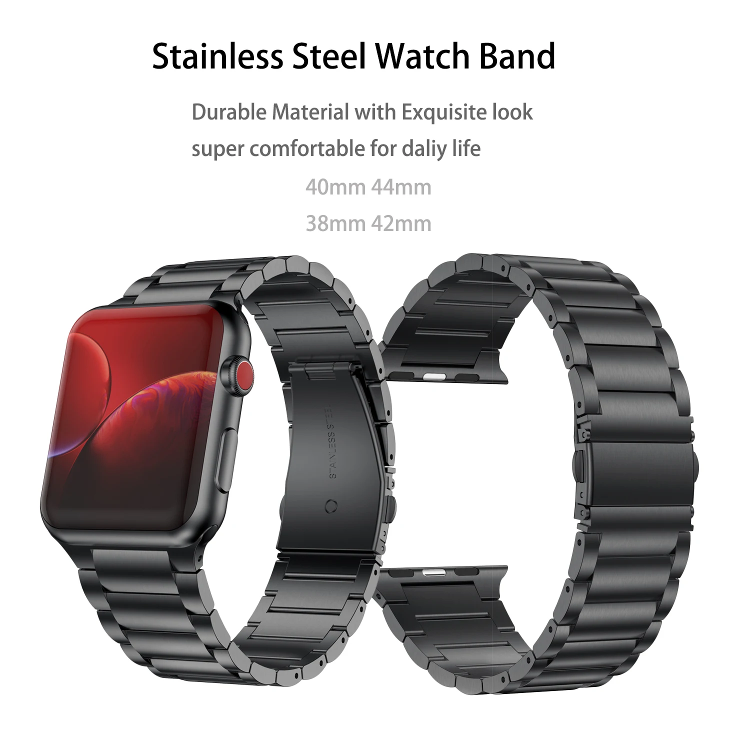 Replacement Bracelet for Apple Watch bands 40mm 44mm Stainless Steel Quick Fit Watchbands for iWatch Series 5 4 3 2 1 38mm 42mm
Replacement Bracelet for Apple Watch bands 40mm 44mm Stainless Steel Quick Fit Watchbands for iWatch Series 5 4 3 2 1 38mm 42mm