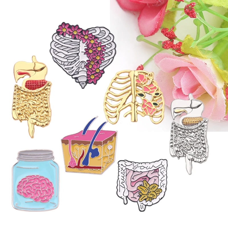 Human Brooch Skeleton Rib Capillary Capillary Digestive System Intestinal Brain Neuron Brooch Biological Research Badge Jewelry
Human Brooch Skeleton Rib Capillary Capillary Digestive System Intestinal Brain Neuron Brooch Biological Research Badge Jewelry