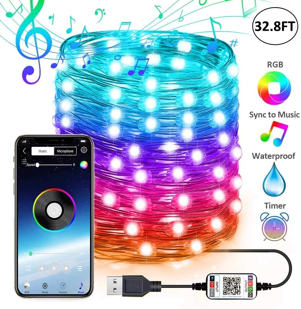 LED USB bluetooth APP copper wire String lights Christmas Tree Fairy Light Christmas New Year Decorations for Home Room
LED USB bluetooth APP copper wire String lights Christmas Tree Fairy Light Christmas New Year Decorations for Home Room