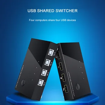 4 Ports USB KVM Switch Box USB Sharer Splitter Box 4 IN 4 Out USB Switcher For Keyboard Mouse Printer Computer Plug And Play
4 Ports USB KVM Switch Box USB Sharer Splitter Box 4 IN 4 Out USB Switcher For Keyboard Mouse Printer Computer Plug And Play