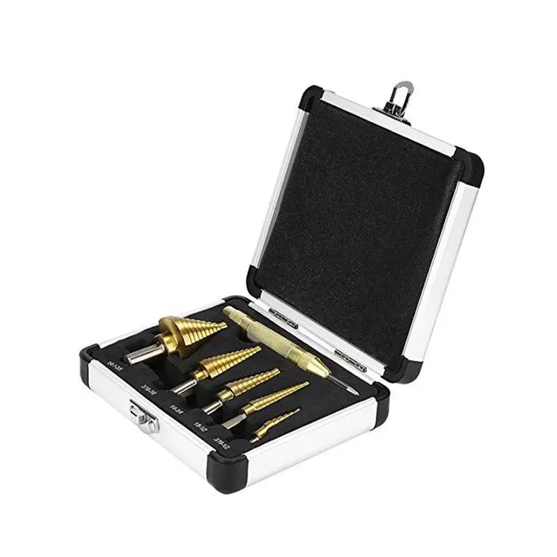 6pcs HSS Cobalt Step Drill Bit Set Multiple Hole 50 Sizes Wood Metal Hole Cutter Cone Drill Bit Set Round Shank Pagoda Drill
6pcs HSS Cobalt Step Drill Bit Set Multiple Hole 50 Sizes Wood Metal Hole Cutter Cone Drill Bit Set Round Shank Pagoda Drill