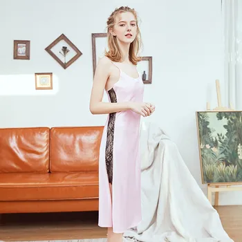 Hot Women Silk Satin Nightdress Sexy Straight Nightdress Sling Dress Chemise Lace Nightgown Casual Sleepwear Sexy Nightshirt N50 
Hot Women Silk Satin Nightdress Sexy Straight Nightdress Sling Dress Chemise Lace Nightgown Casual Sleepwear Sexy Nightshirt N50