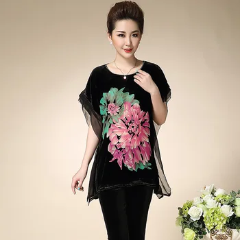 silk tops women's t-shirt black velvet big floral batman sleeve mulberry plus size 2020 spring summer high-quality mom loose
silk tops women's t-shirt black velvet big floral batman sleeve mulberry plus size 2020 spring summer high-quality mom loose