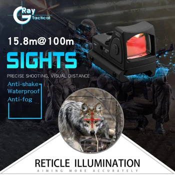RMR Red Dot Sight Tactical Scope Collimator Glock/Rifle Reflex Hunting Aim Accessories Airsoft Holographic Sight fit 20mm Rail
RMR Red Dot Sight Tactical Scope Collimator Glock/Rifle Reflex Hunting Aim Accessories Airsoft Holographic Sight fit 20mm Rail
