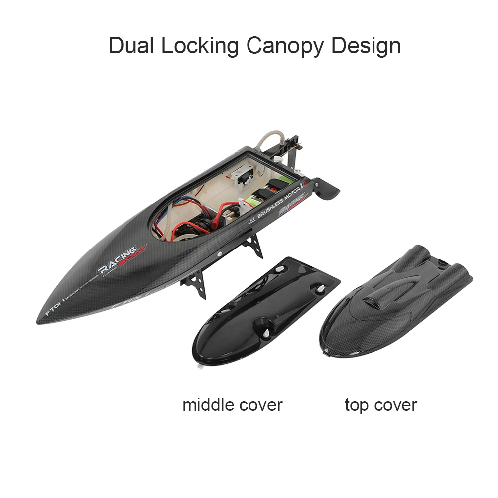 Feilun FT011 2.4G 55kmh High Speed RC Boat Racing Boat with Water Cooling Flipped Self-righting Function Ship Speedboat Toys (18)