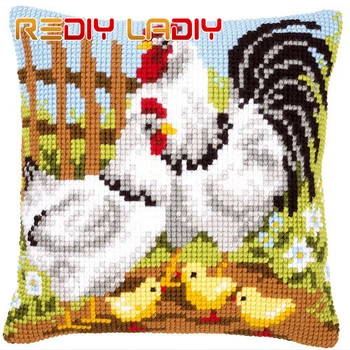 DIY Cross Stitch Cushion Front Chicken Family Pillow Chunky Cross-Stitch Kits 100% Acrylic Yarn Pillow Case Sofa Decor Crafts
DIY Cross Stitch Cushion Front Chicken Family Pillow Chunky Cross-Stitch Kits 100% Acrylic Yarn Pillow Case Sofa Decor Crafts