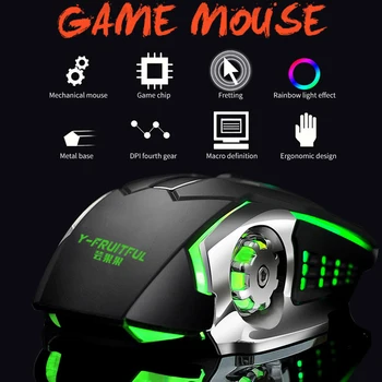 Profession Wired Gaming Mouse 7 Buttons 3600 DPI LED Optical USB Computer Mouse Gamer Mice Game Mouse Silent Mouse For PC laptop
Profession Wired Gaming Mouse 7 Buttons 3600 DPI LED Optical USB Computer Mouse Gamer Mice Game Mouse Silent Mouse For PC laptop