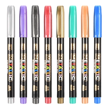 8PCS Gold Silver Craft Sharpie Pen Different Color Marker Sign In Signature Greeting Card Calligraphy Pen Paint Pen Stationery
8PCS Gold Silver Craft Sharpie Pen Different Color Marker Sign In Signature Greeting Card Calligraphy Pen Paint Pen Stationery