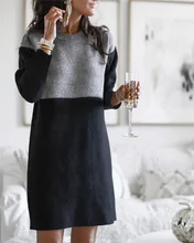 Zoulv 2020 Autumn and Winter Women's Warm Sweater New Splicing Skirt Loose Large Size Round Neck Long Sleeve Women's Dress
Zoulv 2020 Autumn and Winter Women's Warm Sweater New Splicing Skirt Loose Large Size Round Neck Long Sleeve Women's Dress