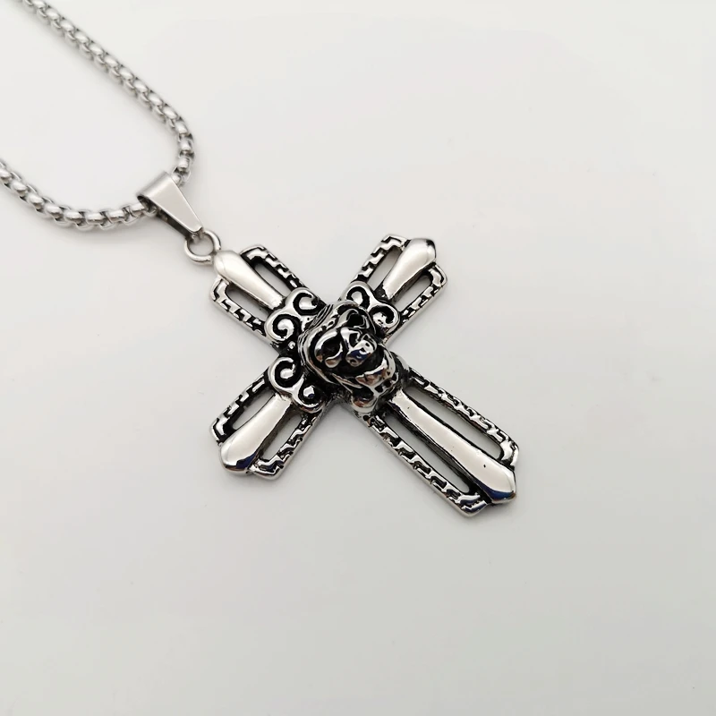 2019 New Vintage Hollow out cross pendant necklace mens 316L Stainless steel punk apeman cross necklace fashion
2019 New Vintage Hollow out cross pendant necklace mens 316L Stainless steel punk apeman cross necklace fashion