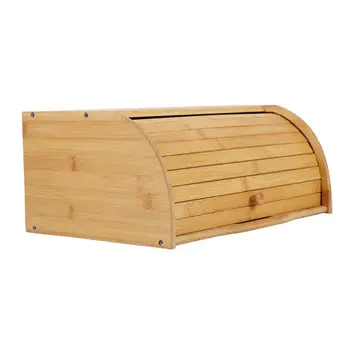 Moisture-proof Wood Bread Box Countertop Tableware Storage Bin Rolltop Breadbox 667A
Moisture-proof Wood Bread Box Countertop Tableware Storage Bin Rolltop Breadbox 667A