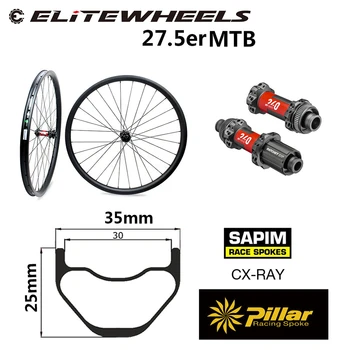 

ELITE 650B Carbon MTB Bike Wheelset NEW DT Swiss 240 36T Hub 35mm Width 25mm Depth 27.5er Mountain Bike Wheel Tubeless Ready