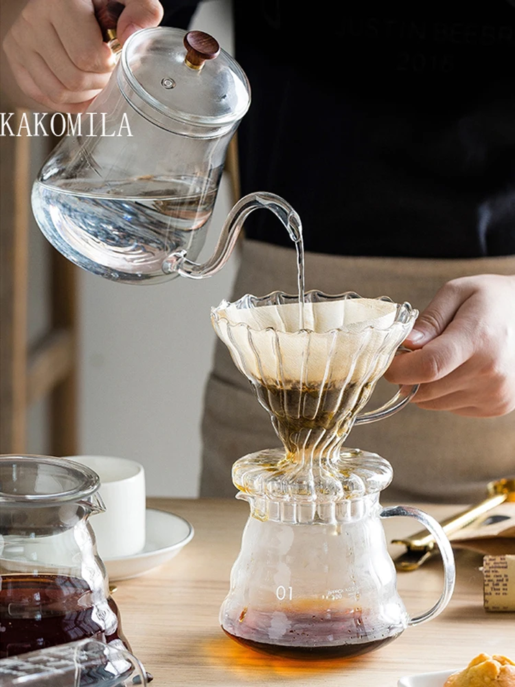Household V60 Coffee Dripper Paper Set Coffee Filter Glass Coffee Pot V60 Gooseneck Glass carafe reusable filters
Household V60 Coffee Dripper Paper Set Coffee Filter Glass Coffee Pot V60 Gooseneck Glass carafe reusable filters