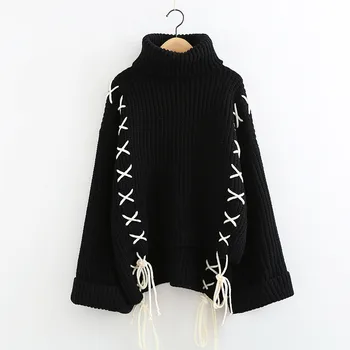 Lychee Girls Solid Color Women Sweater Top Spring Autumn Winter Lady Sweaters Tops Turtleneck Lace Up Female Jumpers Pullovers
Lychee Girls Solid Color Women Sweater Top Spring Autumn Winter Lady Sweaters Tops Turtleneck Lace Up Female Jumpers Pullovers