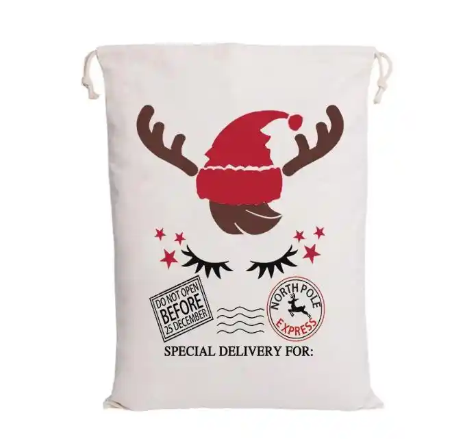 50pcs newest christmas santa bags santa sack drawstring bag 6