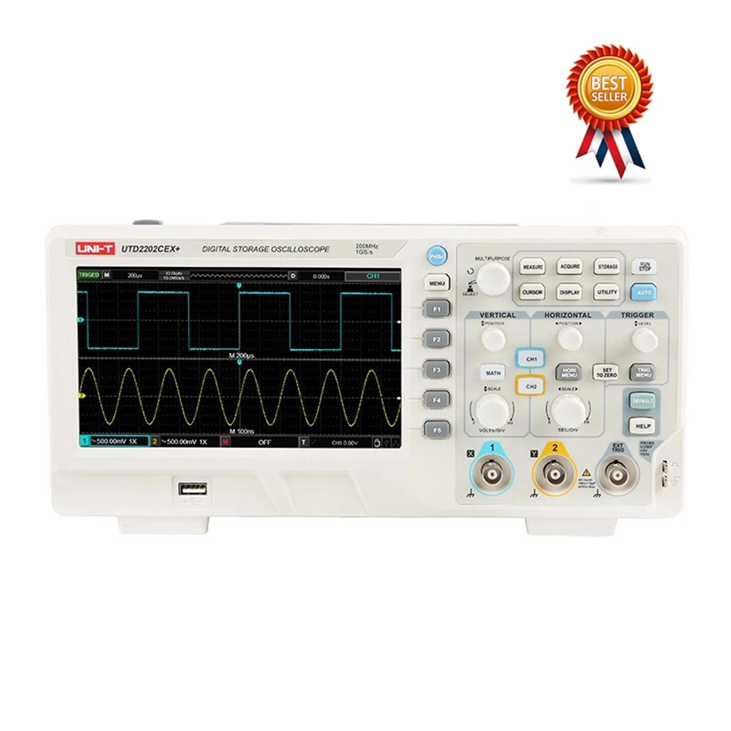 Цифровой осциллограф UNI-T UTD2202CEX +, USB, двухканальный, 200 МГц, 1 ГБ, частота дискретизации, зонд высокого напряжения, ПК, ЖК Портативный осциллограф
Цифровой осциллограф UNI-T UTD2202CEX +, USB, двухканальный, 200 МГц, 1 ГБ, частота дискретизации, зонд высокого напряжения, ПК, ЖК Портативный осциллограф