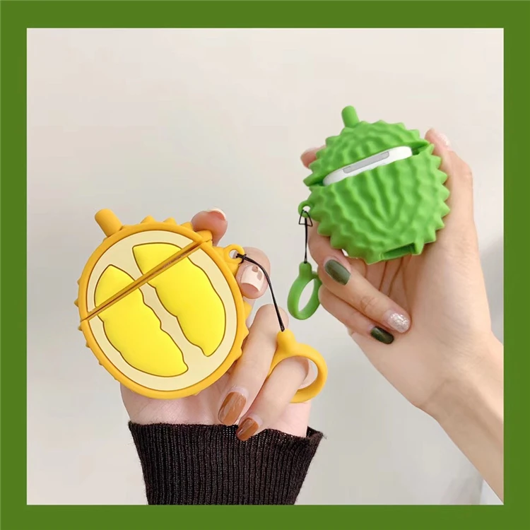 Cartoon Summer Fruit durian wireless For iPhone airpods 1 2 For iPhone headset Case Soft silicone Cover Case With the Ring
Cartoon Summer Fruit durian wireless For iPhone airpods 1 2 For iPhone headset Case Soft silicone Cover Case With the Ring