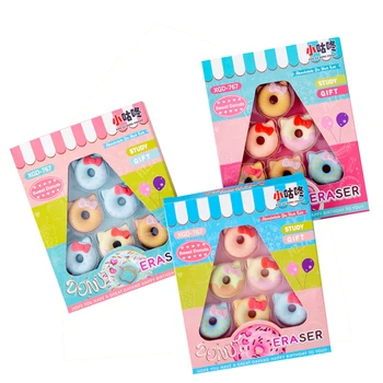 6pcs Creative Bow Cat Donut Eraser Set Gifts for Party DIY Kawaii Pencil Eraser for Kid's Promotion Gift
6pcs Creative Bow Cat Donut Eraser Set Gifts for Party DIY Kawaii Pencil Eraser for Kid's Promotion Gift