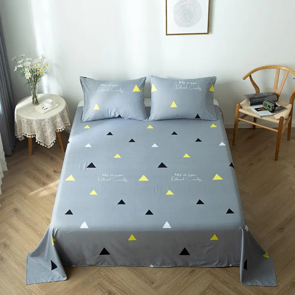 1 pc Bed Sheet Sets Single/Double/Queen Size Flat Sheet Simple Pattern Pillow Covers sabanas de Double Sheets for Bed
1 pc Bed Sheet Sets Single/Double/Queen Size Flat Sheet Simple Pattern Pillow Covers sabanas de Double Sheets for Bed
