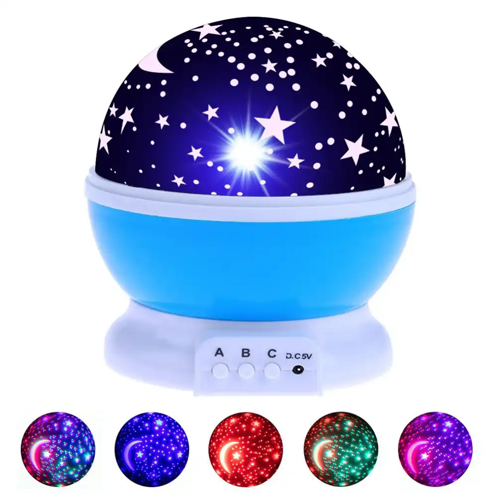 star fly star & moon rotating projector