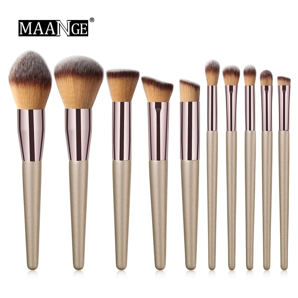 10pcs/set Champagne Makeup Brushes Set for Cosmetic Foundation Powder Blush Eyeshadow Blending Make Up Brush Beauty Tool
10pcs/set Champagne Makeup Brushes Set for Cosmetic Foundation Powder Blush Eyeshadow Blending Make Up Brush Beauty Tool