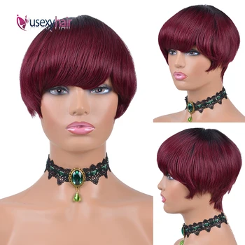 USEXY Short Straight Hair Wig 150% Density Peruvian Remy Human Hair Wigs For Black Women Brown Red Mix Color
USEXY Short Straight Hair Wig 150% Density Peruvian Remy Human Hair Wigs For Black Women Brown Red Mix Color