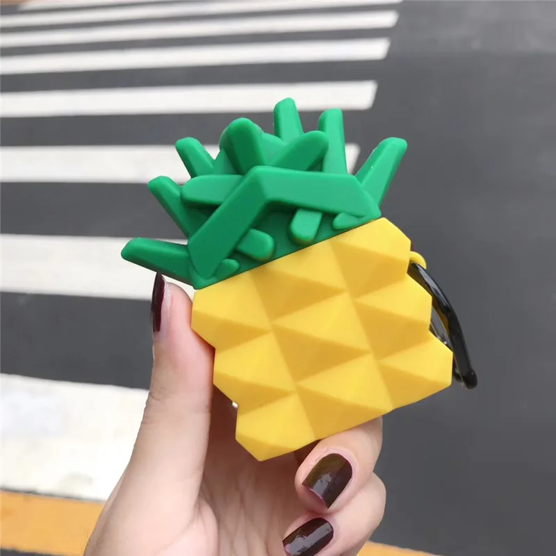 3D Prismatic Pineapple For Airpod Protective Case Cute Fruit Soft Silicone Earphone Cases For Apple Airpods 2 Case with Hook
3D Prismatic Pineapple For Airpod Protective Case Cute Fruit Soft Silicone Earphone Cases For Apple Airpods 2 Case with Hook