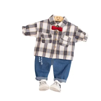 New Spring Baby Boys Clothing Formal Infant Gentleman Plaid Shirt Pants 2Pcs/Sets Kids Clothes Cotton Children Leisure Suits Set
New Spring Baby Boys Clothing Formal Infant Gentleman Plaid Shirt Pants 2Pcs/Sets Kids Clothes Cotton Children Leisure Suits Set