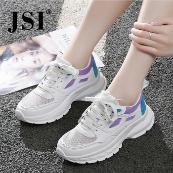 JSI New Casual Shoes Color Matching Lace-up Low-top Round Flat Shoes Comfortable Breathable Thick Bottom Women's Sneakers JY132 
JSI New Casual Shoes Color Matching Lace-up Low-top Round Flat Shoes Comfortable Breathable Thick Bottom Women's Sneakers JY132