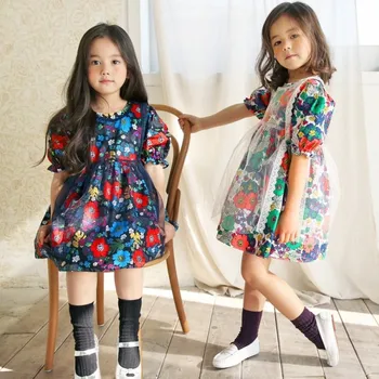 

Girls Summer Lace Dress Kids Princess Tutu Dress Floral Dresses Baby Girls Sundress Casual Clothes Toddler Teenage Outfit CA930