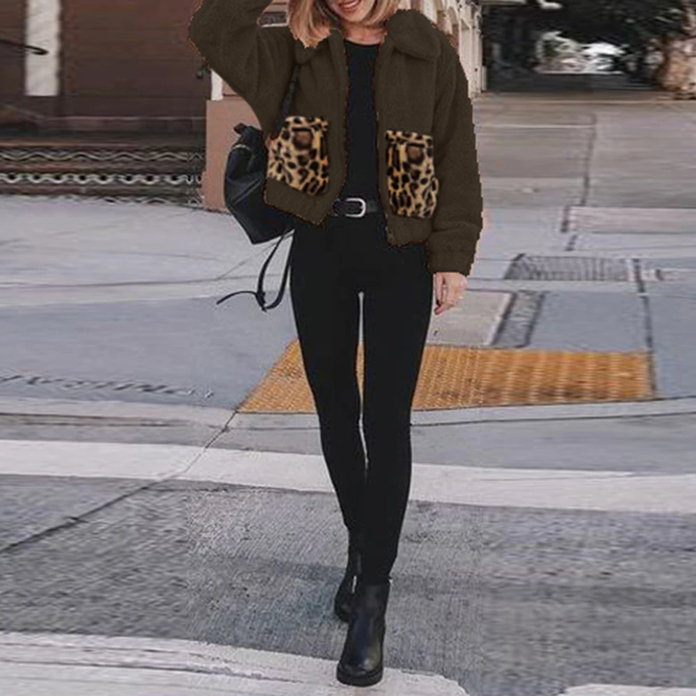 Leopard Patchwork Women Teddy Coat Autumn Warm Fluffy Plush Winter Faux Fur Jackets Coats Women Plus Size Overcoat Outwear D30
Leopard Patchwork Women Teddy Coat Autumn Warm Fluffy Plush Winter Faux Fur Jackets Coats Women Plus Size Overcoat Outwear D30
