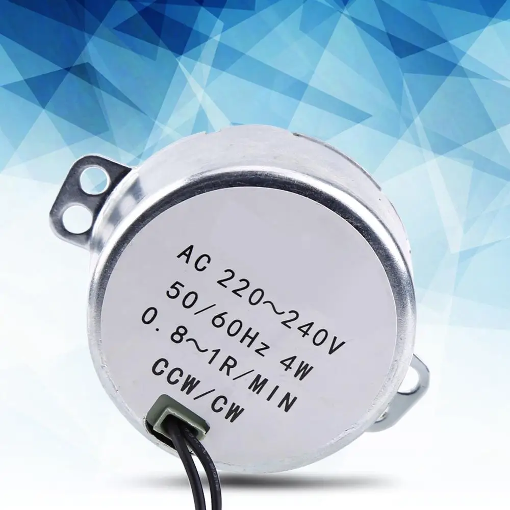 220-240V 4W Synchronous Electric Motor Geared Motor 4W CW/CCW Rotary Motor 0.8-10RPM 
220-240V 4W Synchronous Electric Motor Geared Motor 4W CW/CCW Rotary Motor 0.8-10RPM
